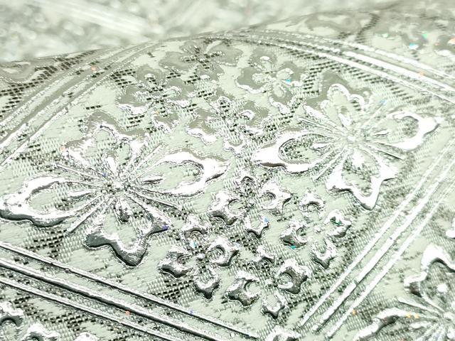 平和屋本店●極上　金彩友禅　卓越技能者・名工・和田光正　六通柄袋帯　花菱文　銀彩　逸品　DZAB5259kh6