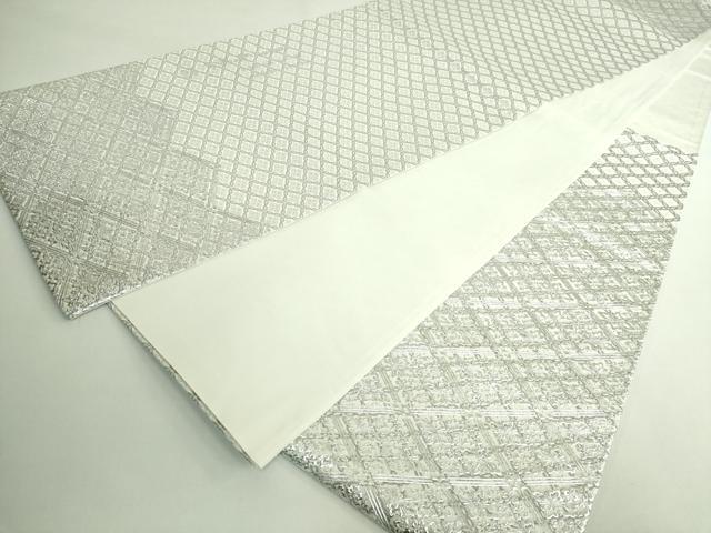 平和屋本店●極上　金彩友禅　卓越技能者・名工・和田光正　六通柄袋帯　花菱文　銀彩　逸品　DZAB5259kh6