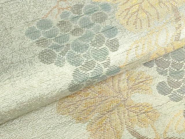 平和屋着物●極上　紋屋井関　御寮織　六通柄袋帯　葡萄蔦の葉文　金糸　逸品　DZAB5267kh6