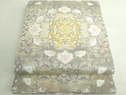 平和屋着物●極上　六通柄袋帯　唐織　正倉院花文　金糸　逸品　DZAB5269kh6