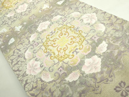 平和屋着物●極上　六通柄袋帯　唐織　正倉院花文　金糸　逸品　DZAB5269kh6