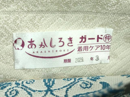 平和屋着物●極上　SALAMU サラム　藤井勝比琥　両面　全通柄袋帯　ラインストーン　南天唐草　金彩　銀糸　逸品　DZAB5286kh6
