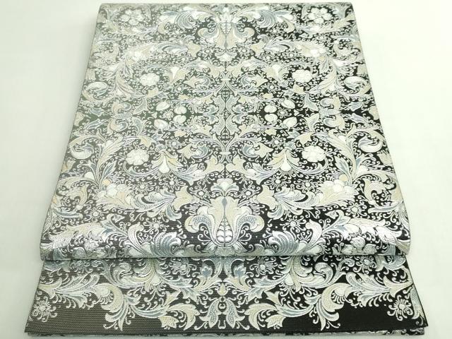 平和屋着物●極上　太鼓柄袋帯　洋花文　金銀彩　逸品　DZAB5291kh6