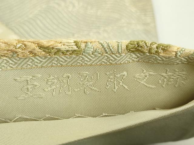 平和屋本店●極上　織文意匠鈴木　六通柄袋帯　唐織　王朝裂取文様　金銀糸　逸品　DZAB5293kh6