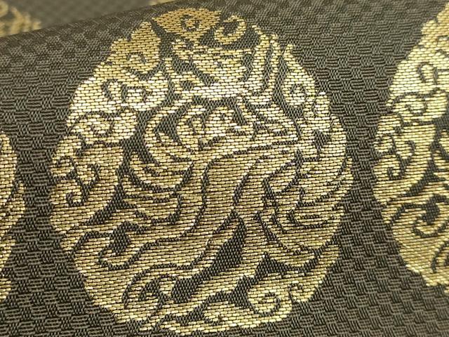 平和屋着物●極上　龍村晋謹製　全通柄袋帯　名物興福幸金襴　金糸　逸品　DZAB5302kh6