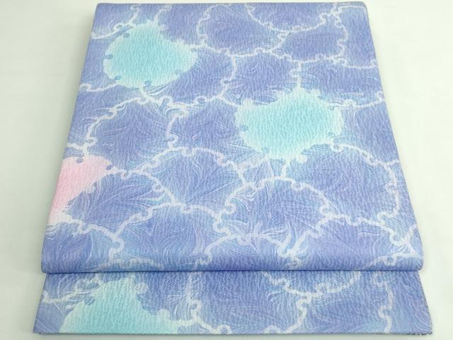平和屋着物●極上　両面　全通柄袋帯　雪輪重ね　墨流し　逸品　DZAB5309kh6 平和屋着物○極上 両面 全通柄袋帯 雪輪重ね 墨流し 逸品 DZAB5309kh6