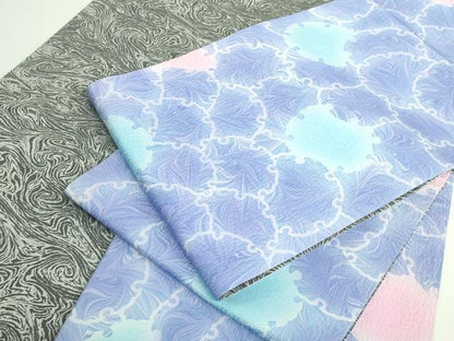 平和屋着物●極上　両面　全通柄袋帯　雪輪重ね　墨流し　逸品　DZAB5309kh6