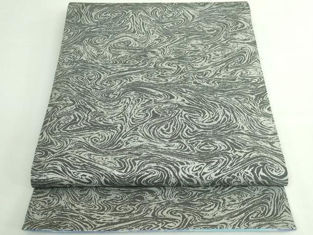 平和屋着物●極上　両面　全通柄袋帯　雪輪重ね　墨流し　逸品　DZAB5309kh6 平和屋着物○極上 両面 全通柄袋帯 雪輪重ね 墨流し 逸品 DZAB5309kh6
