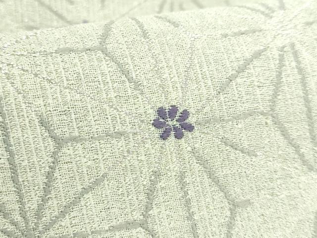 平和屋着物●極上　西陣の名門　加納幸謹製　太鼓柄袋帯　麻の葉文様　銀糸　逸品　DZAB5310kh6