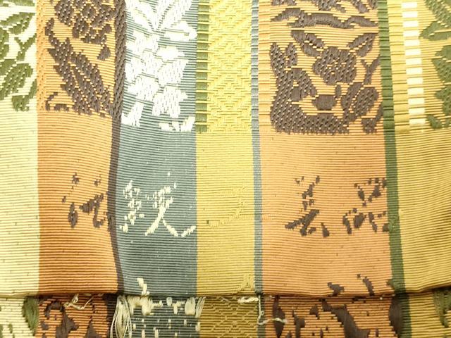 平和屋着物●極上　本場筑前博多織　大倉織物　誠之輔　八寸名古屋帯　花兎　逸品　DZAB5315kh6