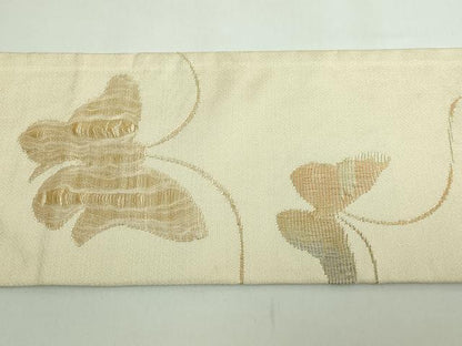 平和屋着物●極上　洛風林　工芸帯地　九寸名古屋帯　舞蝶文　金糸　逸品　DZAB5329kh6