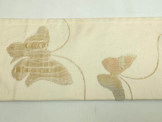 平和屋着物●極上　洛風林　工芸帯地　九寸名古屋帯　舞蝶文　金糸　逸品　DZAB5329kh6