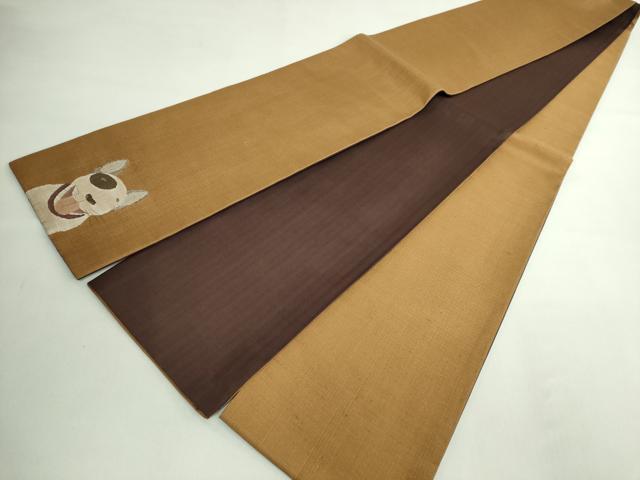 平和屋着物●極上　半幅帯　手織細帯　ブルテリア　逸品　未使用　DZAB5331kh6