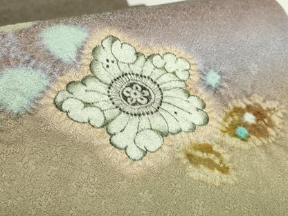 平和屋本店●極上　久保田一竹　幻の辻が花　太鼓柄袋帯　金通し地　逸品　DZAB5338kh6