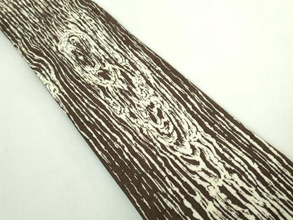 平和屋着物●極上　男性　角帯　紬地　木目　憲法色地　逸品　DZAB5349kh6