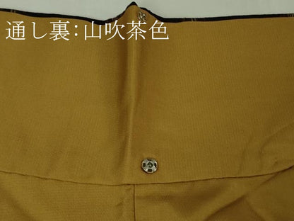 平和屋本店●極上　国指定重要無形文化財　本場久米島紬　神里チエ作　手織　草木染　泥染　証紙付き　逸品　DZAB5351kh6