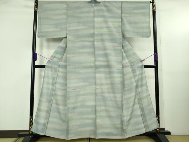 平和屋本店＊極上 夏物 石川県指定無形文化財 夏牛首紬 白山工房 手織り 霞文 逸品 未使用 DZAB5355kh6