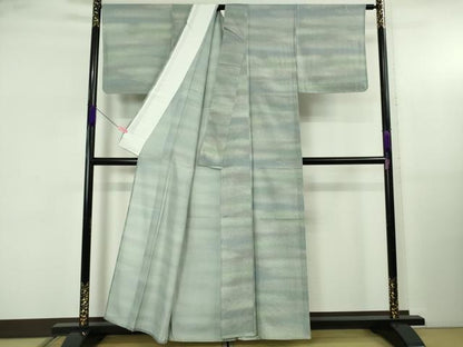 平和屋本店＊極上 夏物 石川県指定無形文化財 夏牛首紬 白山工房 手織り 霞文 逸品 未使用 DZAB5355kh6