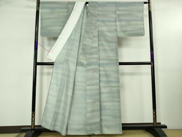 平和屋本店＊極上 夏物 石川県指定無形文化財 夏牛首紬 白山工房 手織り 霞文 逸品 未使用 DZAB5355kh6