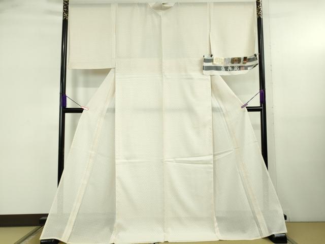 平和屋本店＊極上 夏物 本場大島紬 夏白大島 手織 工房桝屋儀兵衛 奄美大島織物謹製 ますいわ屋 証紙付き ロング丈 逸品 未使用DZAB5356kh6