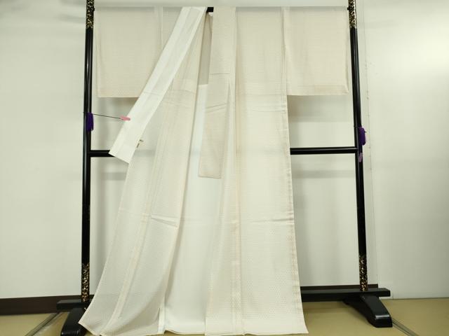 平和屋本店＊極上 夏物 本場大島紬 夏白大島 手織 工房桝屋儀兵衛 奄美大島織物謹製 ますいわ屋 証紙付き ロング丈 逸品 未使用DZAB5356kh6