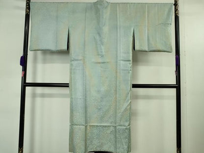 平和屋着物∞極上　道行コート　ロング丈　リバーシブル　花鳥唐草地紋　暈し染め　逸品　DZAB5365kh6