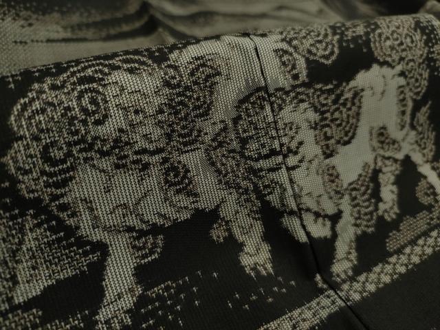 平和屋本店●極上 白泥染の第一人者・絣の魔術師 恵積五郎 本場大島紬 訪問着 恵大島織物謹製 9マルキ 桃山百隻 さが美　逸品　DZAB5369kh6
