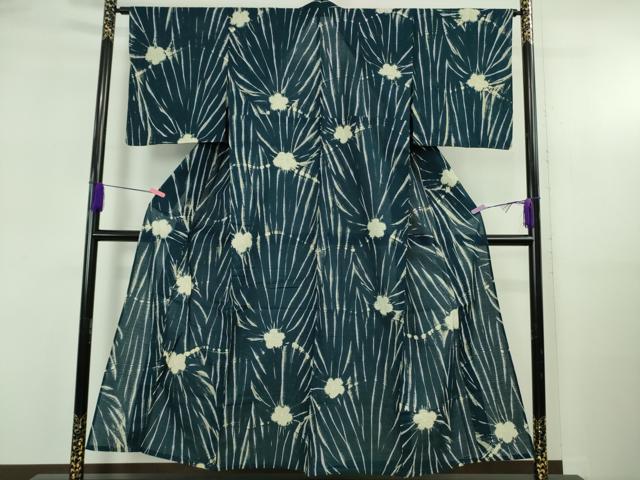 平和屋着物∴極上 夏物 浴衣 綿紅梅 舞花 褐返色地 やまと誂製 逸品 DZAB5372kh6
