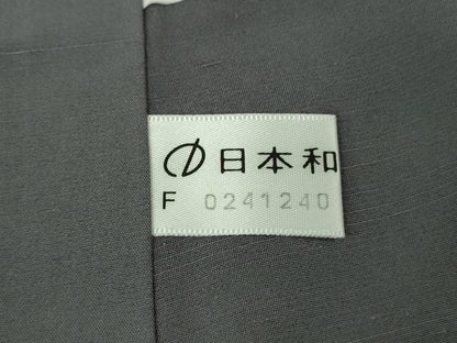 平和屋着物●極上　西陣　とみや織物謹製　お召　三条殿織　市松草丸文　反端付き　逸品　DZAB5374kh6