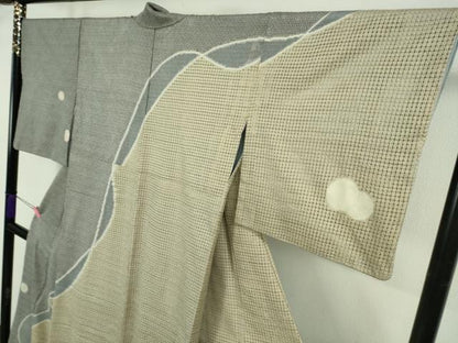 平和屋着物●極上　奄美大島泥染色家　赤塚花穂　中国三大刺繍　スワトウ刺繍　汕頭刺繍　本場大島紬　訪問着　逸品　DZAB5376kh6