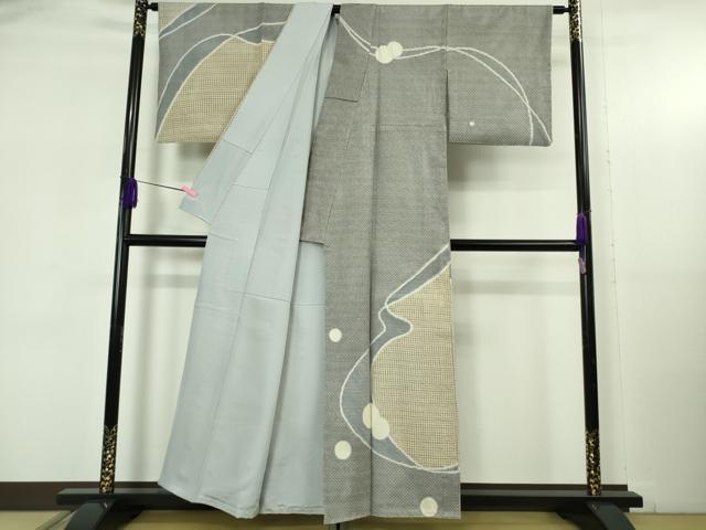 平和屋着物●極上　奄美大島泥染色家　赤塚花穂　中国三大刺繍　スワトウ刺繍　汕頭刺繍　本場大島紬　訪問着　逸品　DZAB5376kh6