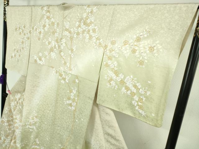 平和屋本店●極上　京都老舗　尾峨佐染繍　訪問着　総手刺繍　枝桜　暈し染め　金糸　逸品　DZAB5377kh6