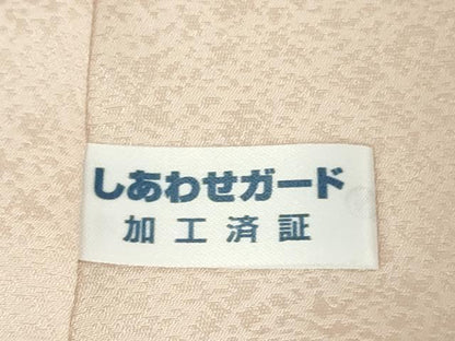 平和屋着物●極上　訪問着　友禅　作家物　雪輪花文　薄桜色地　暈し染め　逸品　未使用　DZAB5380kh6