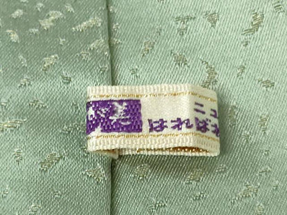 平和屋本店●最高級 初代 久保田一竹 幻の辻が花 色留訪問着 絞り 辻が花12個 青竹色地 暈し染め 金通し地　さが美扱い　逸品　DZAB5384kh6