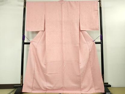 平和屋着物●極上　色無地　花唐草地紋　虹色　ロング丈　逸品　未使用　DZAB5386kh6