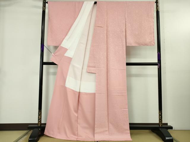 平和屋着物●極上　色無地　花唐草地紋　虹色　ロング丈　逸品　未使用　DZAB5386kh6