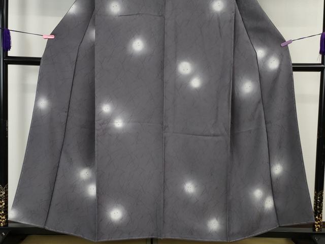 平和屋着物●極上　小紋　雪兎　うさぎ　蛍暈し　藤煤竹色地　銀彩　逸品　未使用　DZAB5391kh6