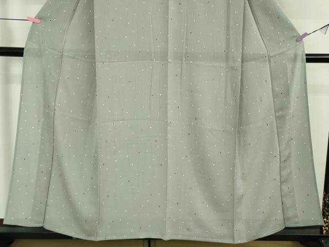 平和屋着物＊極上 夏物 小紋 縦絽 てんとう虫 豆がら茶色地 銀彩 逸品 未使用 DZAB5392kh6
