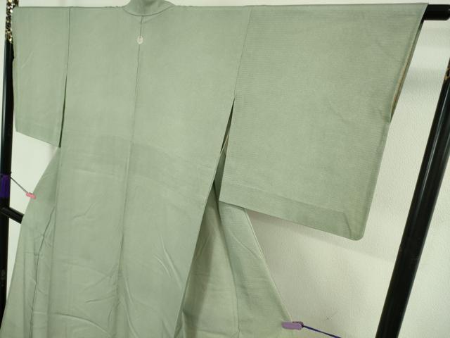 平和屋着物＊極上 夏物 江戸小紋 絽 両面染 鮫小紋柄 千草鼠
