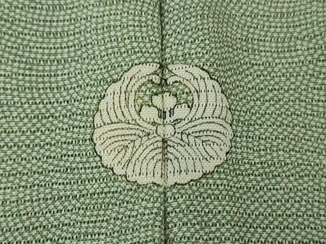 平和屋着物＊極上　夏物　江戸小紋　絽　両面染　鮫小紋柄　千草鼠色×白　逸品　DZAB5394kh6 平和屋着物＊極上 夏物 江戸小紋 絽 両面染 鮫小紋柄 千草鼠