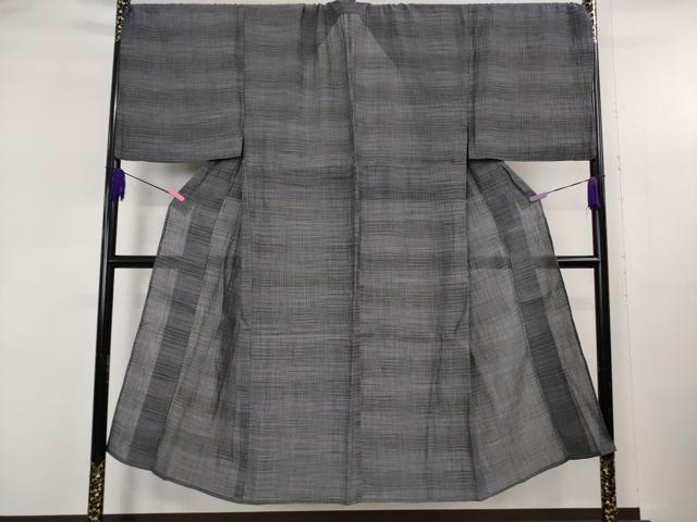平和屋着物＊極上 夏物 男性 本場小千谷ちぢみ 麻 キングサイズ 横段文 逸品 DZAB5395kh6