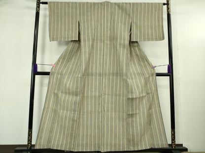 平和屋着物＊極上 夏物 本場小千谷ちぢみ 麻 縞 逸品 未使用 DZAB5396kh6