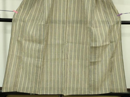 平和屋着物＊極上 夏物 本場小千谷ちぢみ 麻 縞 逸品 未使用 DZAB5396kh6