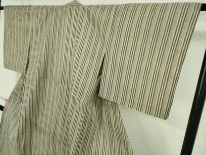 平和屋着物＊極上 夏物 本場小千谷ちぢみ 麻 縞 逸品 未使用 DZAB5396kh6