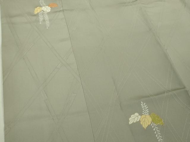 平和屋着物∞極上　銀座　志ま亀　道行コート　桐花文　薄い灰汁色地　金彩　たとう紙付き　逸品　DZAB5403kh6
