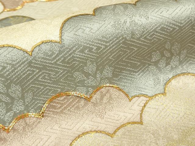 平和屋本店●極上　皇室献上作家　藤井寛　色留袖　駒刺繍　雲重ね　灰桜色地　金彩　逸品　DZAB5411kh6