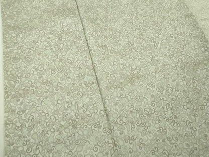 平和屋着物●極上　お召　瓢箪唐草文　薄い白緑色地　逸品　未使用　DZAB5413kh6