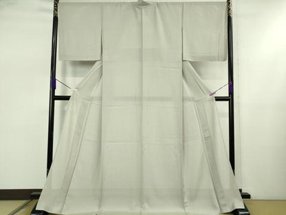 平和屋本店＊極上 夏物 江戸小紋 両面染 縦絽 網目文 枯野色×潤色 逸品 未使用 DZAB5439kh6