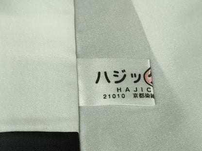 平和屋着物●極上　訪問着　花唐草文　黒地　金彩　逸品　DZAB5448kh6