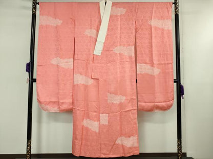 平和屋本店●極上　振袖・長襦袢(無双仕立て)セット　駒刺繍　更紗花文　金彩　逸品　DZAB5451kh6